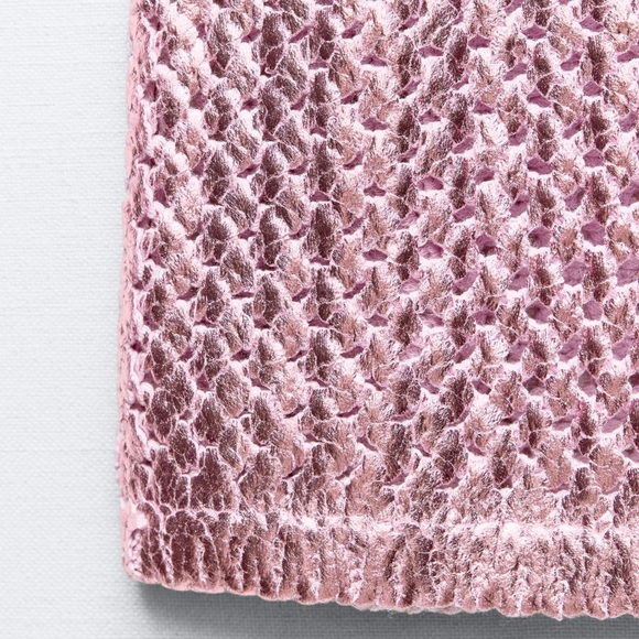 ZARA ~ Knit Vest with metallic coating - Picture 10 of 10